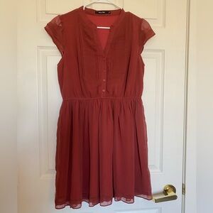Fall short sleeve dress
